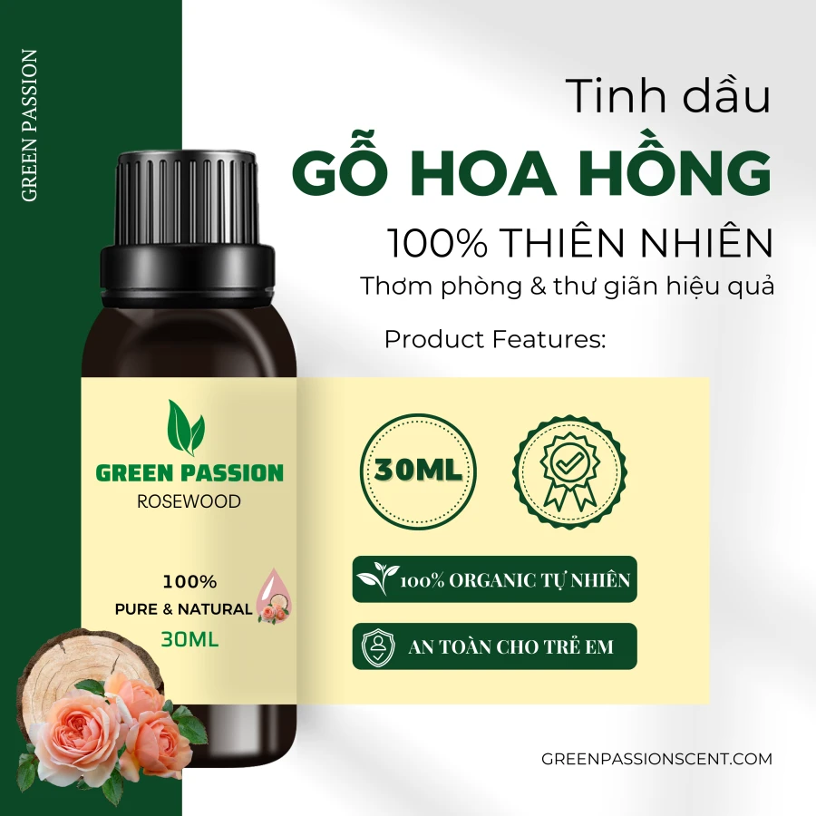 Tinh Dầu Gỗ Hoa Hồng